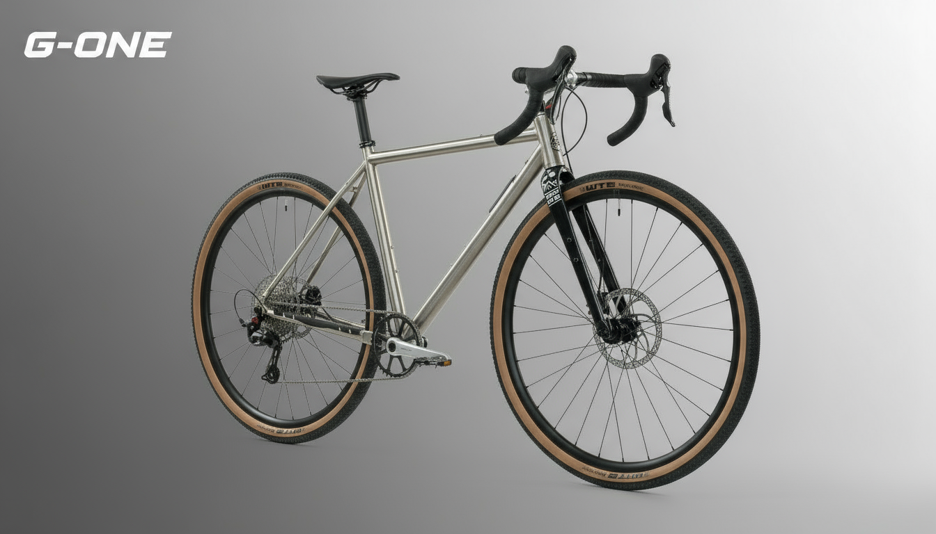 Gravel bike studio photo